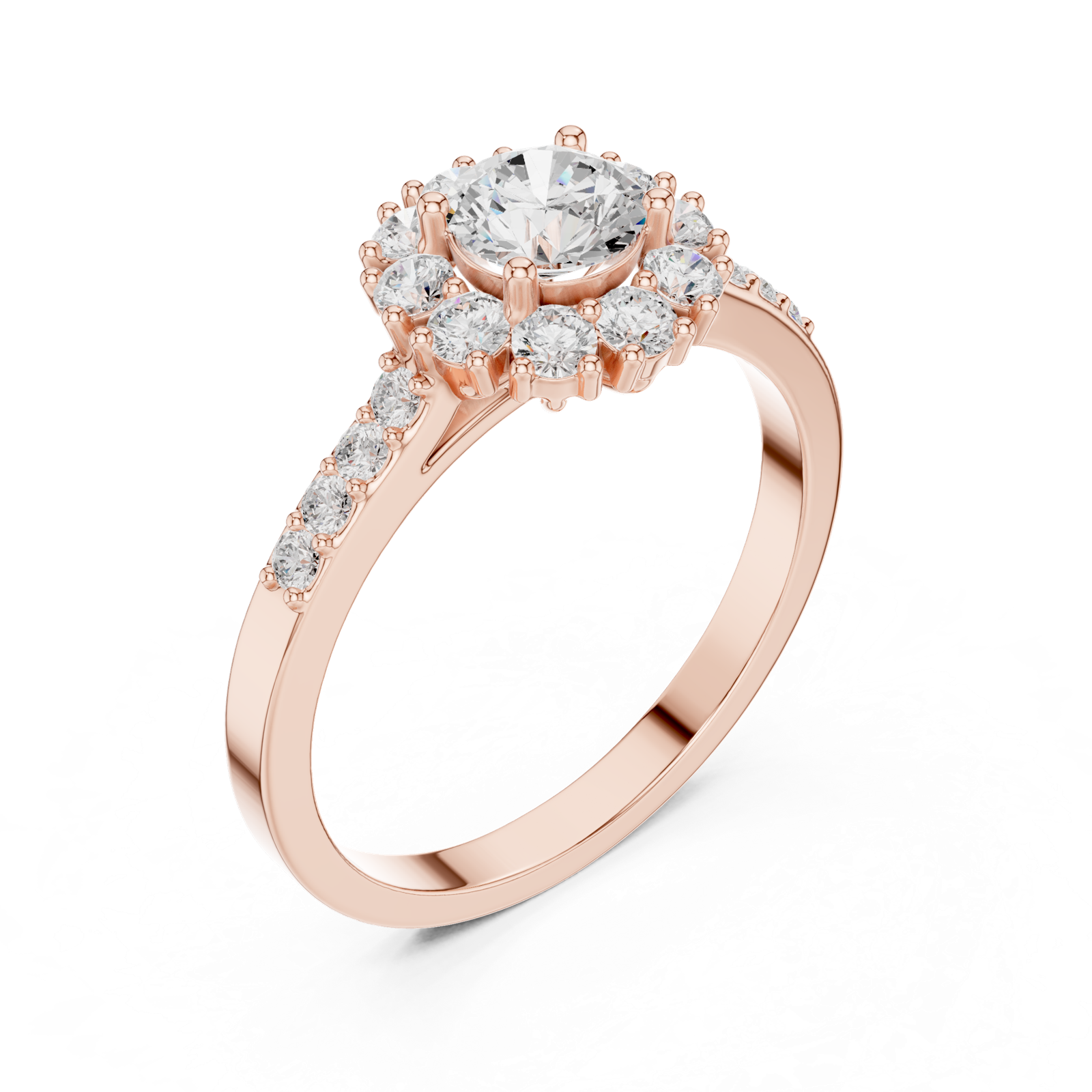 Gold Ring ALR-66, Rose Gold, view 2
