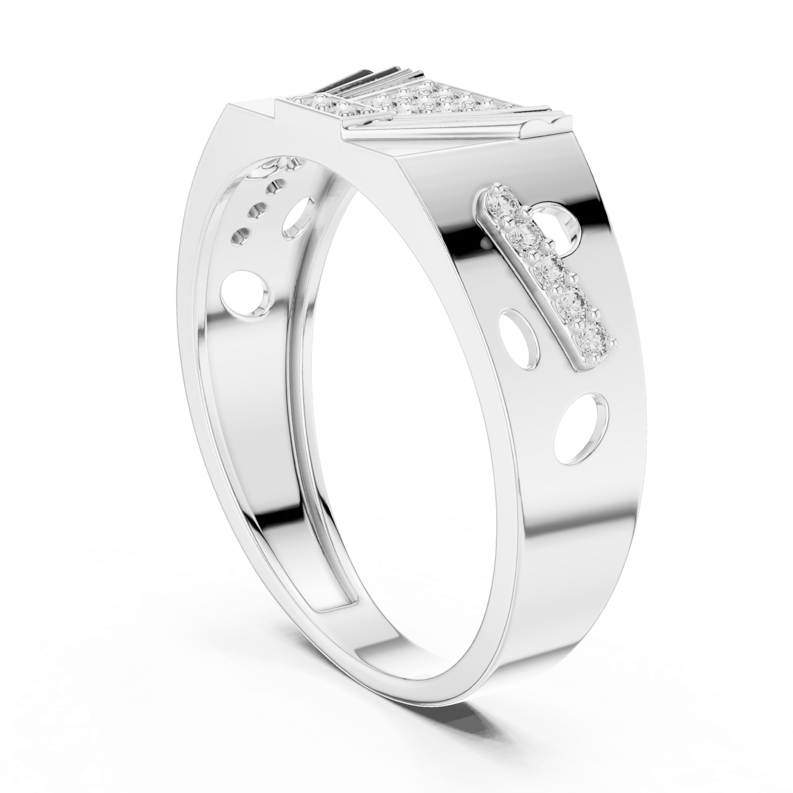 Gold Ring LR-01 (31), White Gold