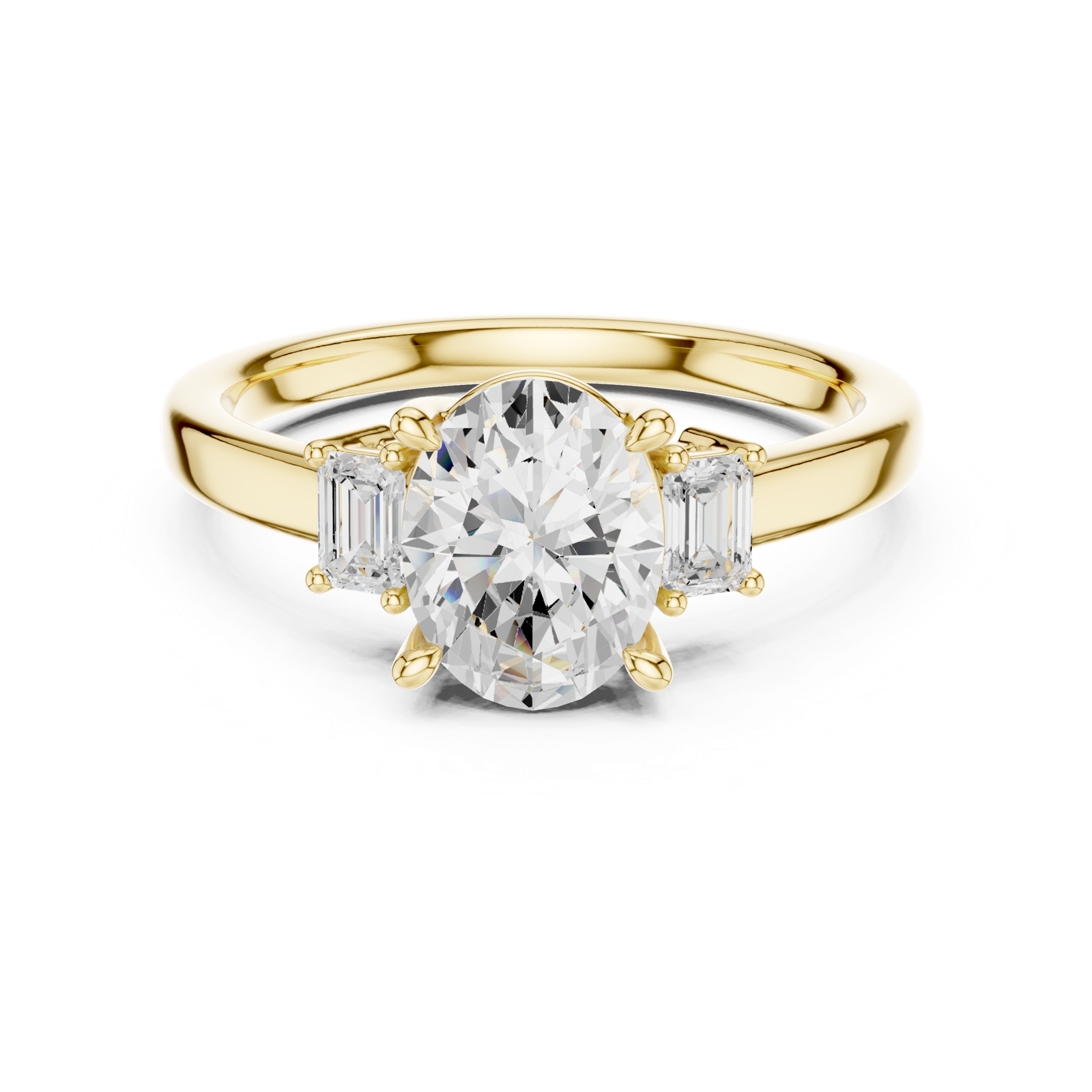 Gold Ring DDLR-869, Yellow Gold, view 4