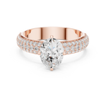 Gold Ring DDLR-1051, Rose Gold, view 4