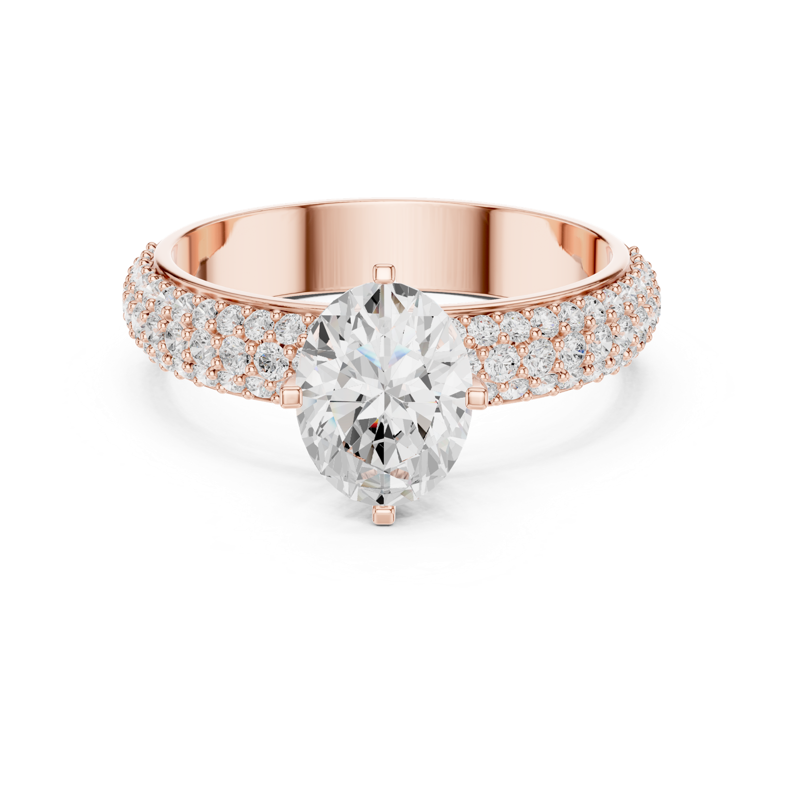 Gold Ring DDLR-1051, Rose Gold, view 4