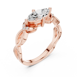 Gold Ring DDLR-510, Rose Gold, view 2