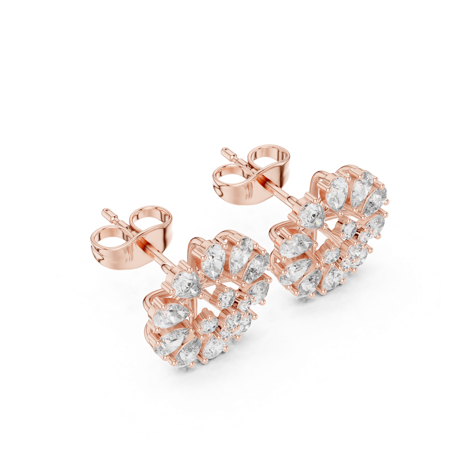 Gold Earrings L29-4040, Rose Gold, view 2