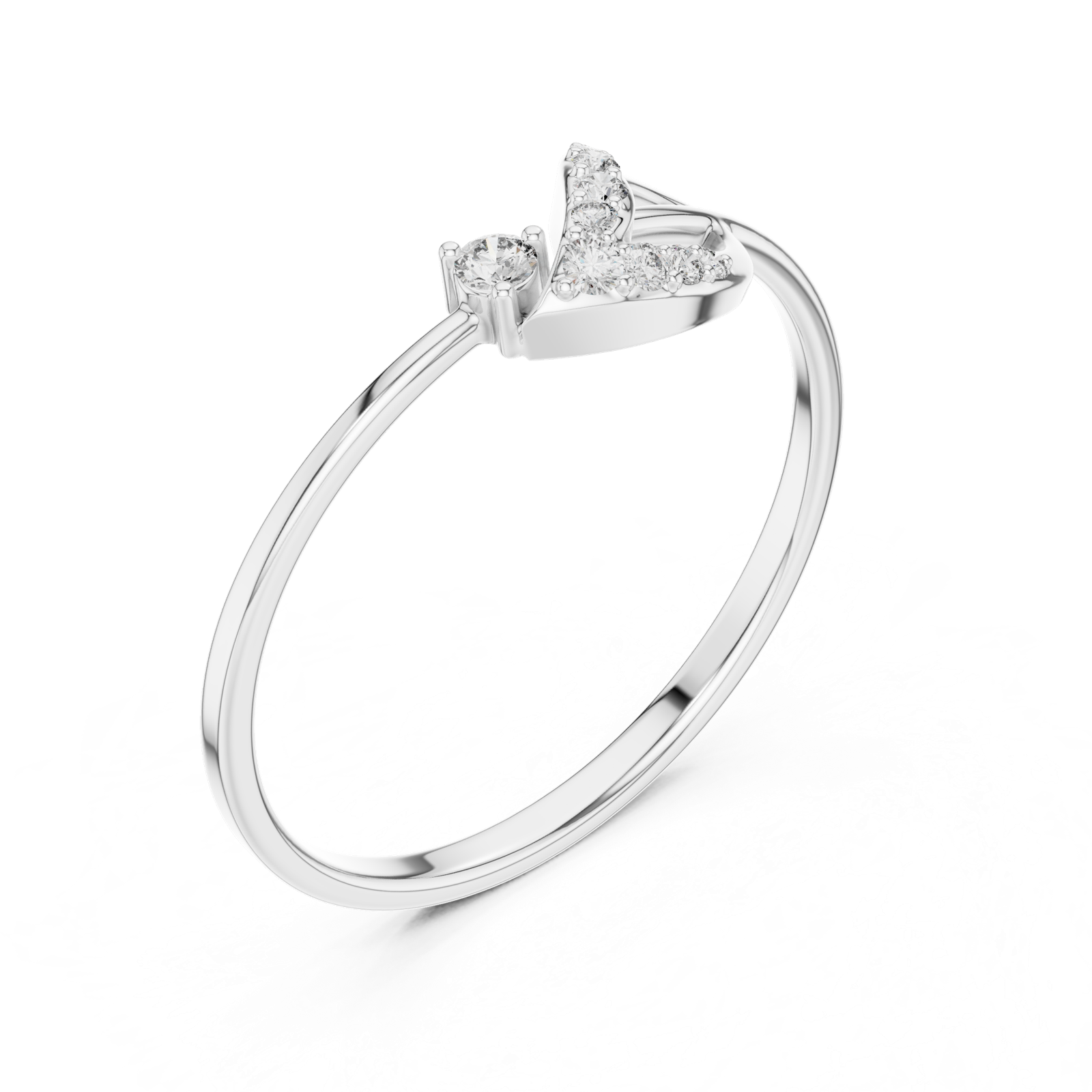 Gold Ring 1 (143), White Gold, view 2