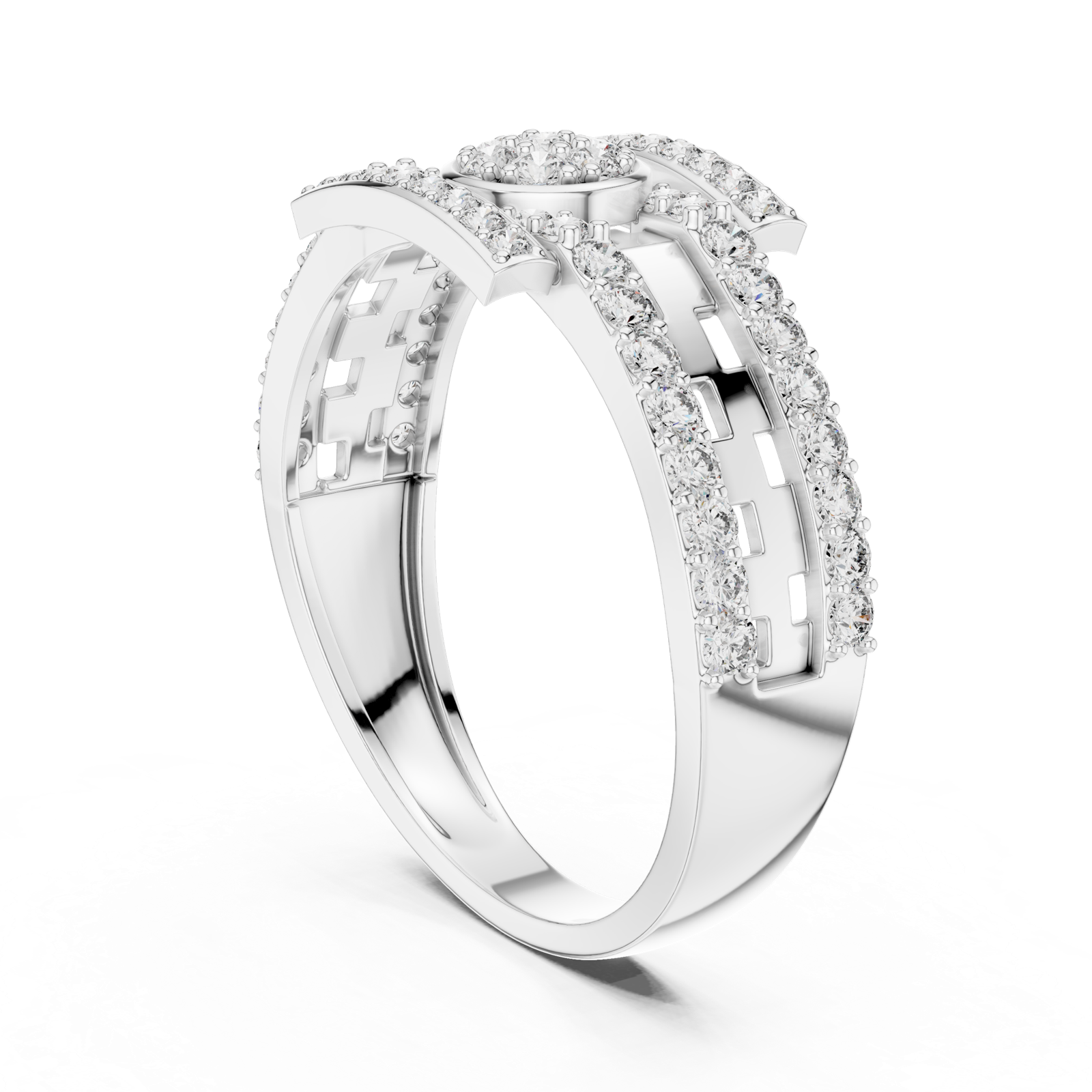 Gold Ring LR-01 (18), White Gold