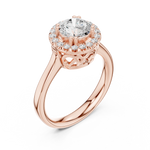 Gold Ring DDLR-649, Rose Gold, view 2