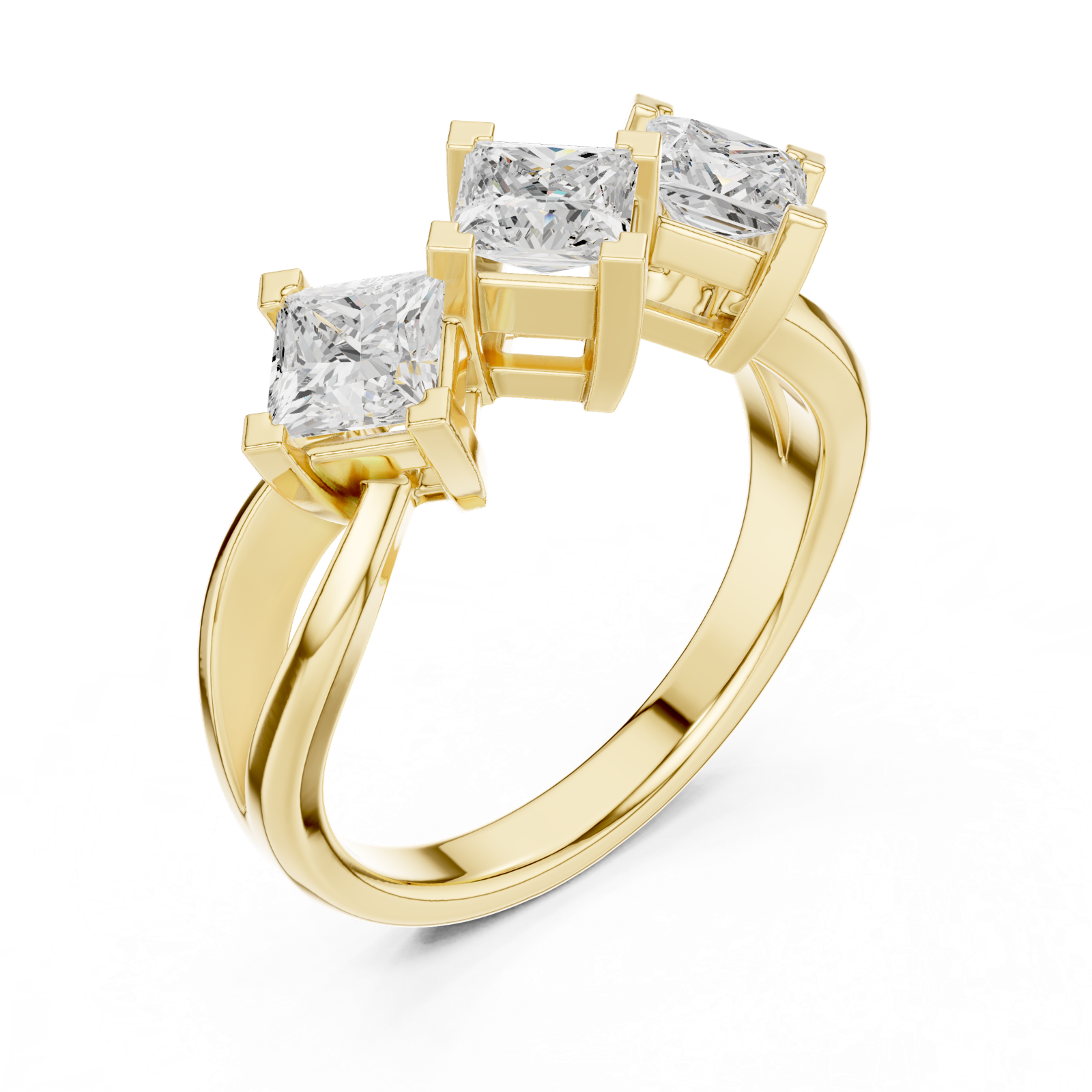 Gold Ring DDLR-488, Yellow Gold, view 2