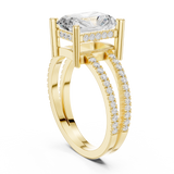 Gold Jewelry L36-13, Radiant center stone, Yellow Gold, view 1