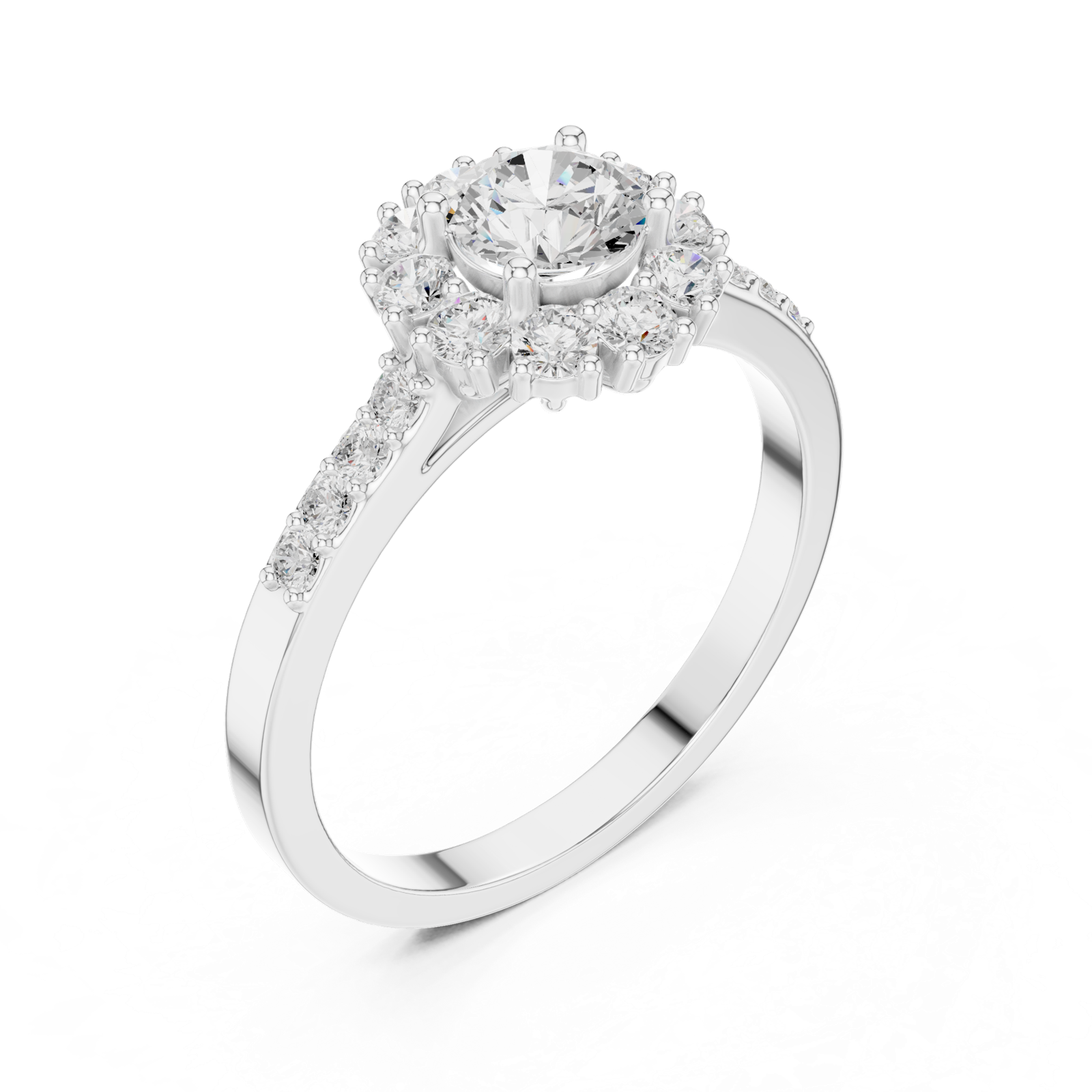 Gold Ring ALR-66, White Gold, view 2