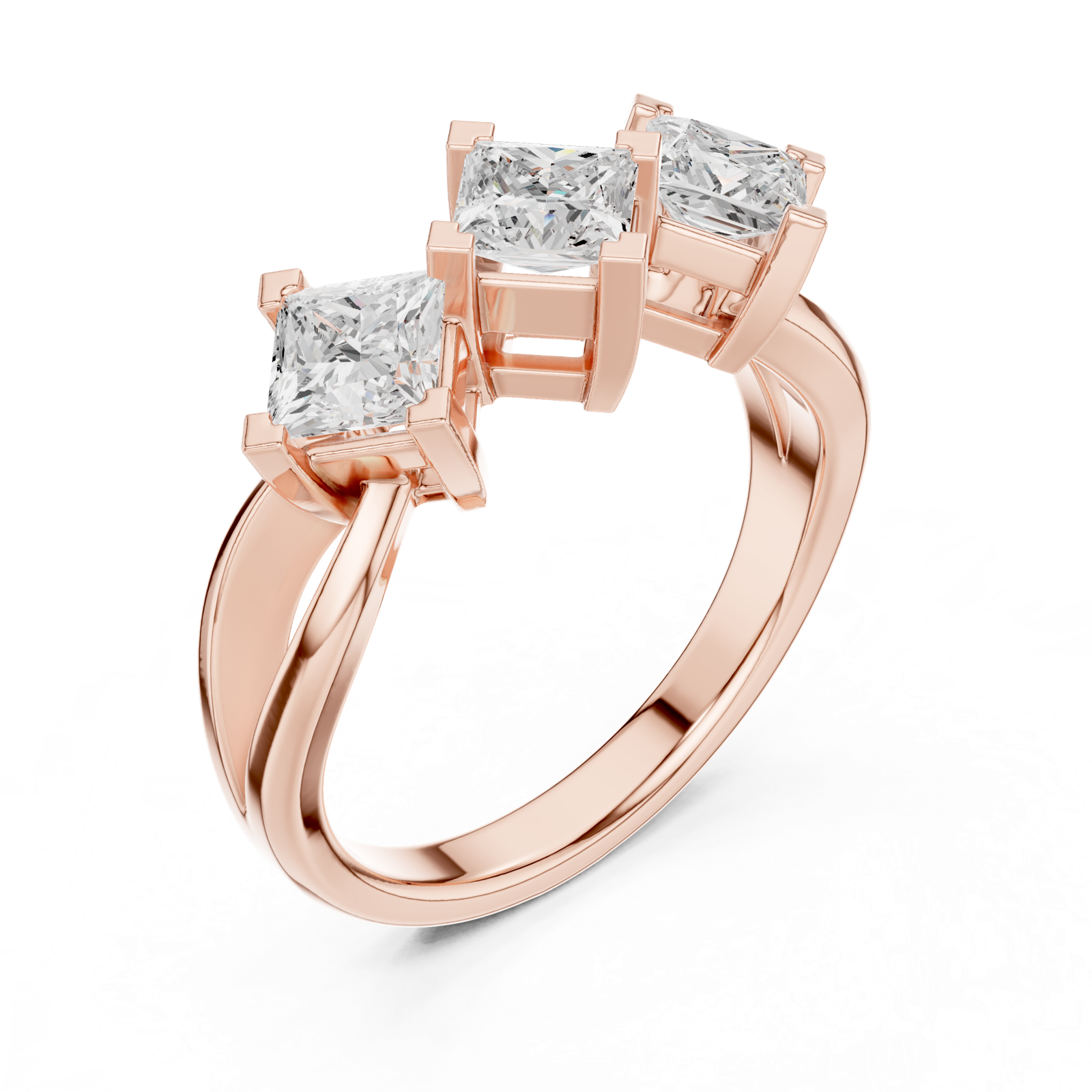 Gold Ring DDLR-488, Rose Gold, view 2