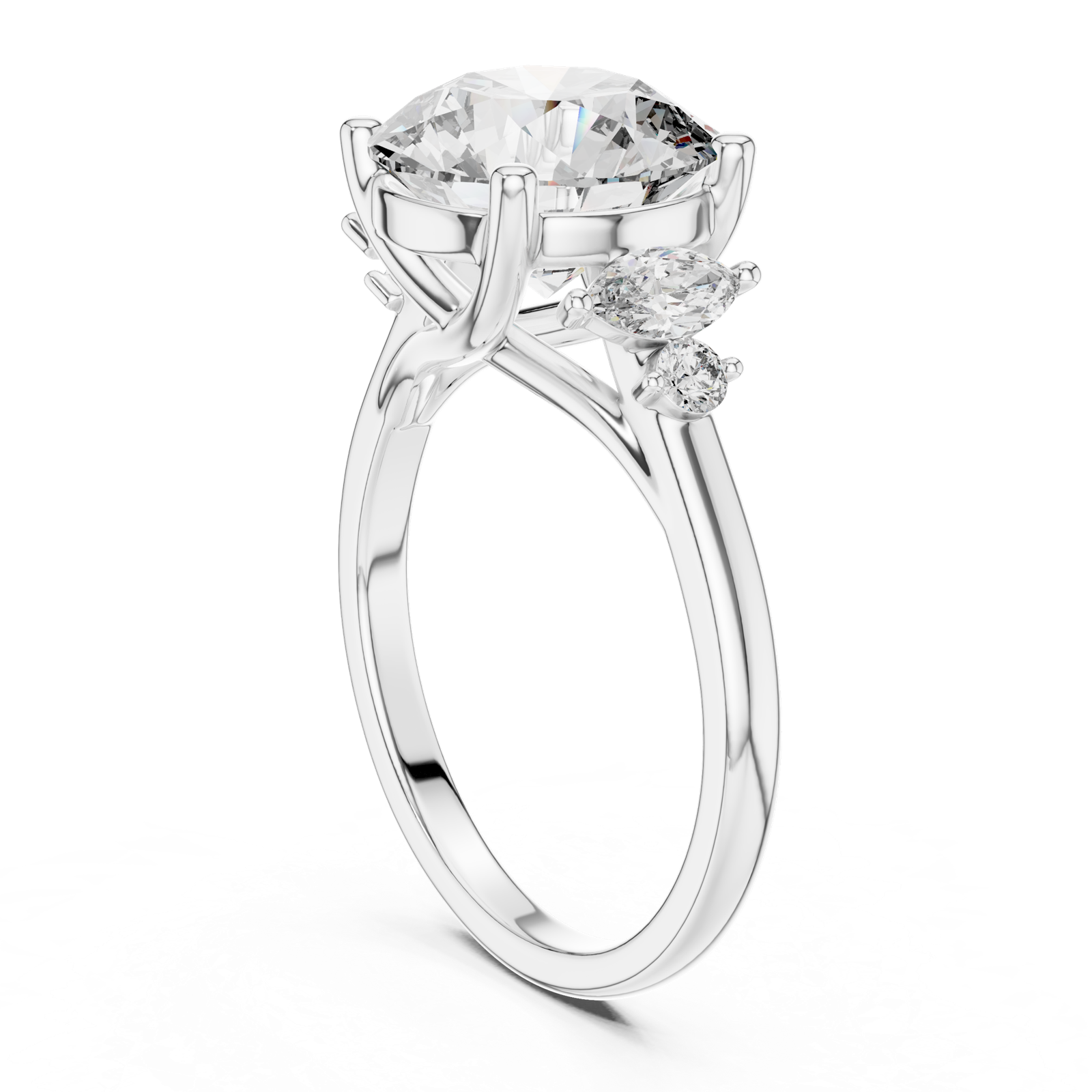 Gold Ring DDLR-073, White Gold