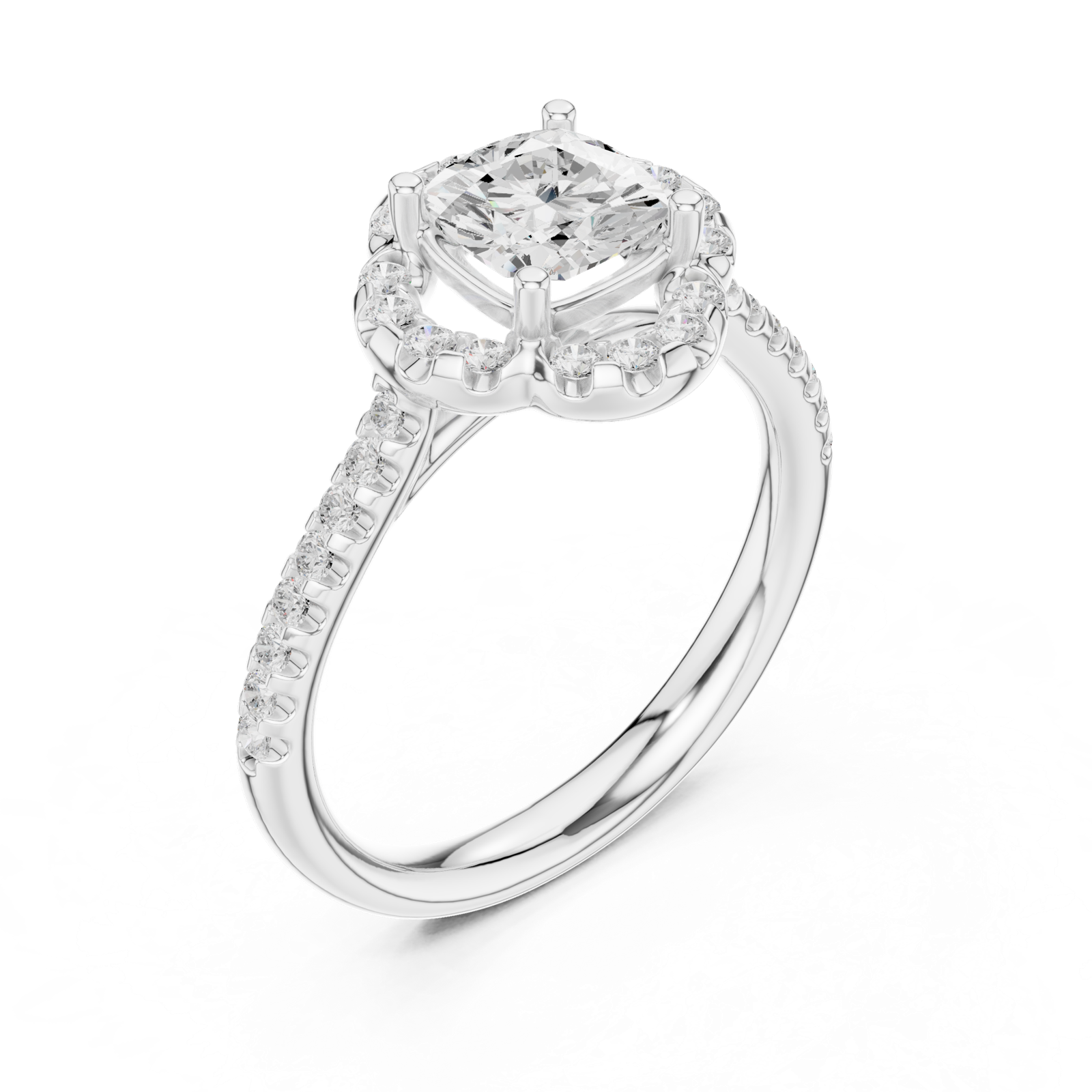 Gold Ring DDLR-535, White Gold, view 2