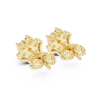 Gold Earrings 9-10048E, Yellow Gold, view 3