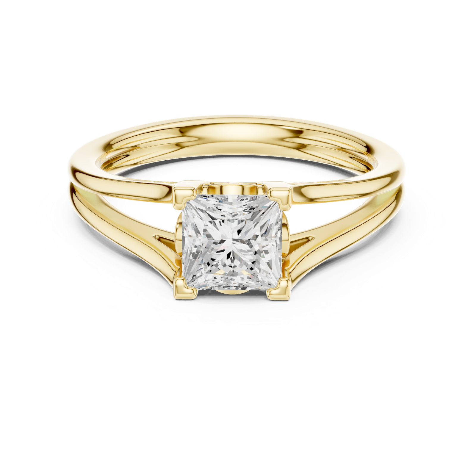 Gold Ring DDLR-571, Yellow Gold, view 4