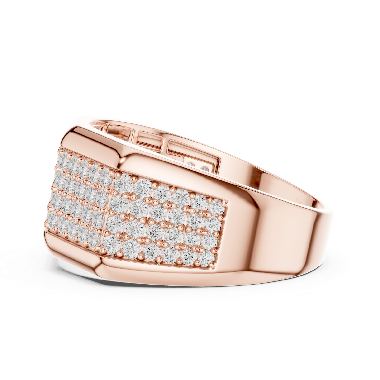 Gold Men's Ring GGR-0004, Rose Gold, view 3