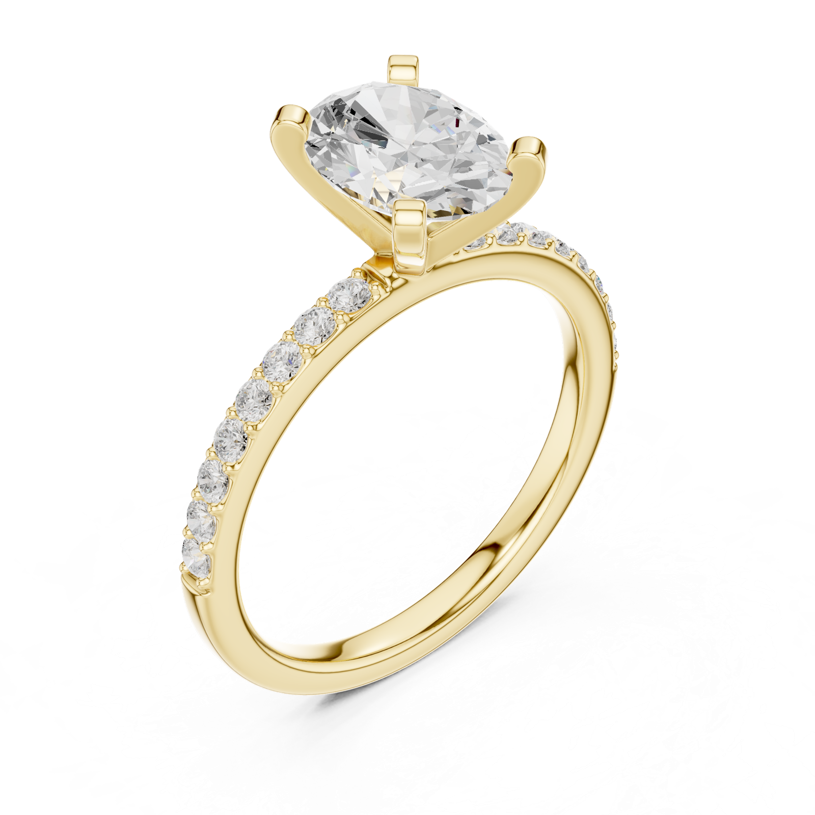 Gold Ring DDLR-888, Yellow Gold, view 2