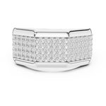 Gold Men's Ring GGR-0004, White Gold, view 4