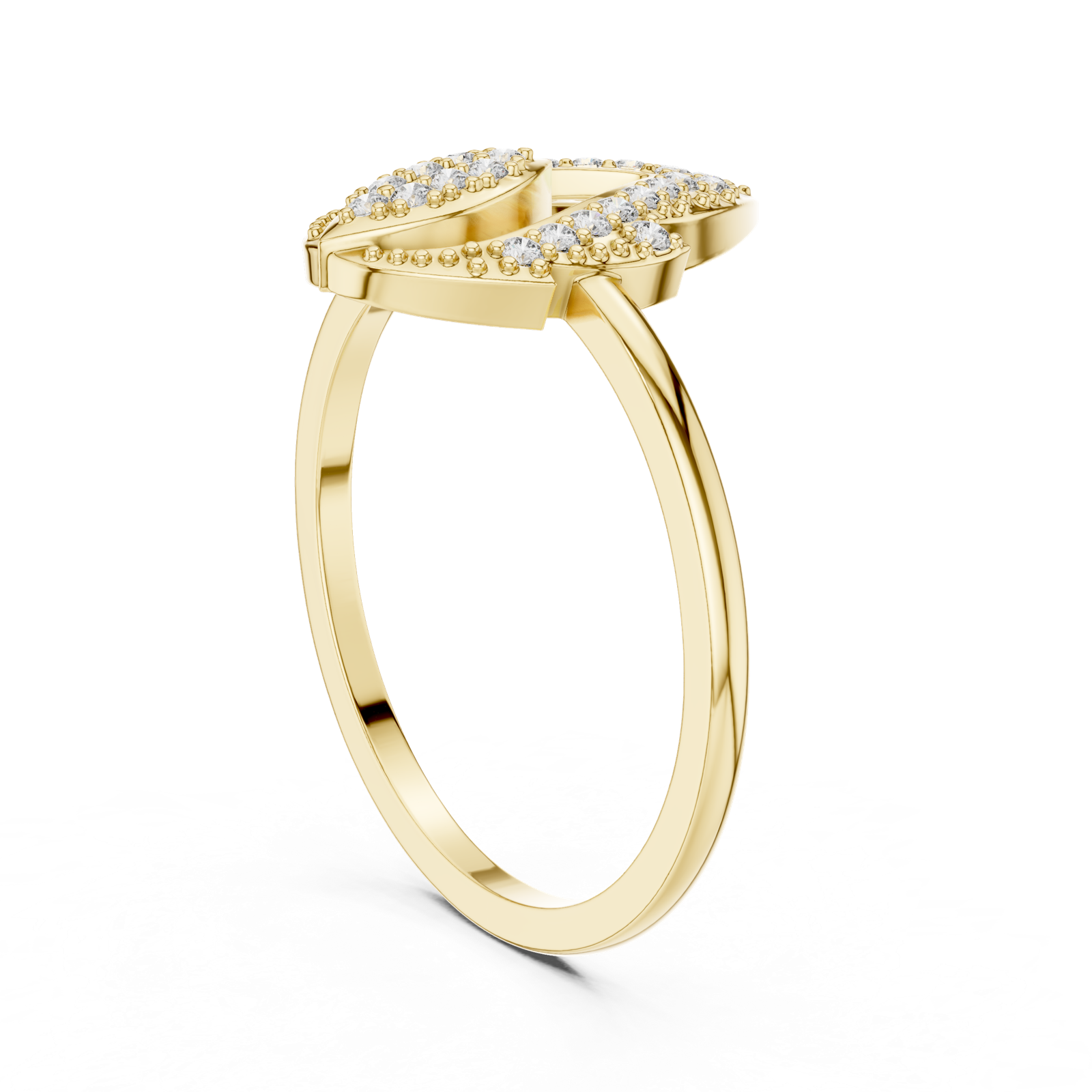 Gold Ring DR-3430, Yellow Gold, view 1