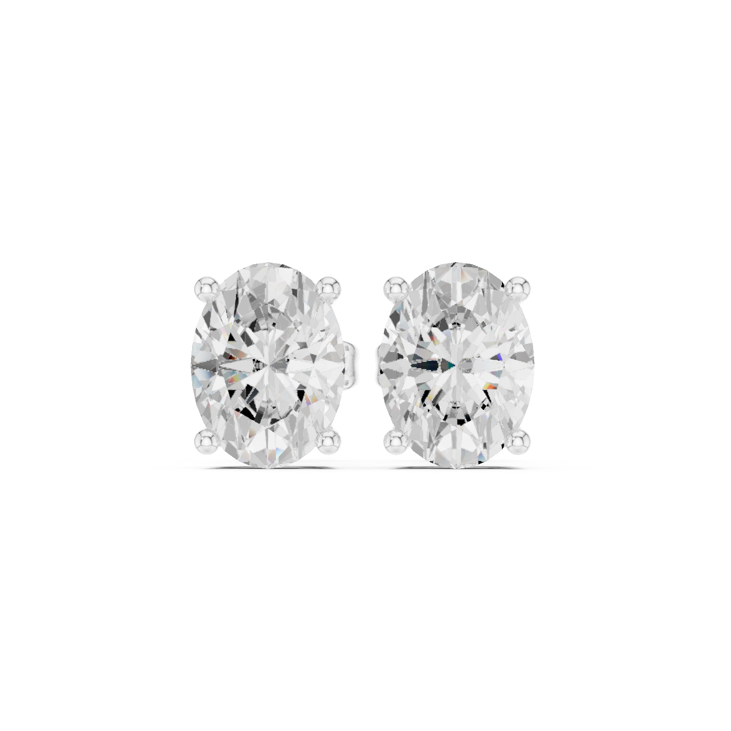 Gold Earrings SBER(5), White Gold