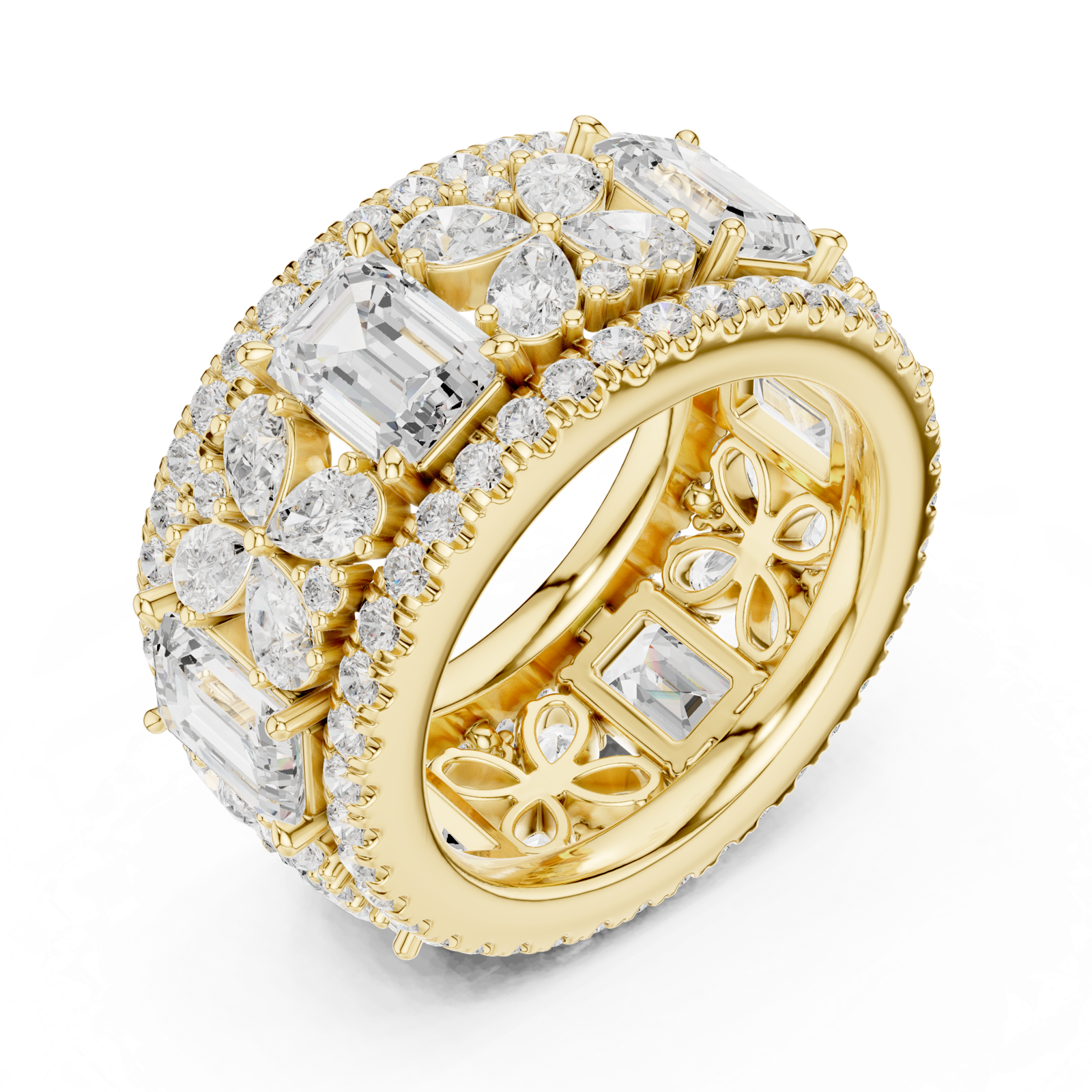 Gold Ring DDLR-305, Yellow Gold, view 2