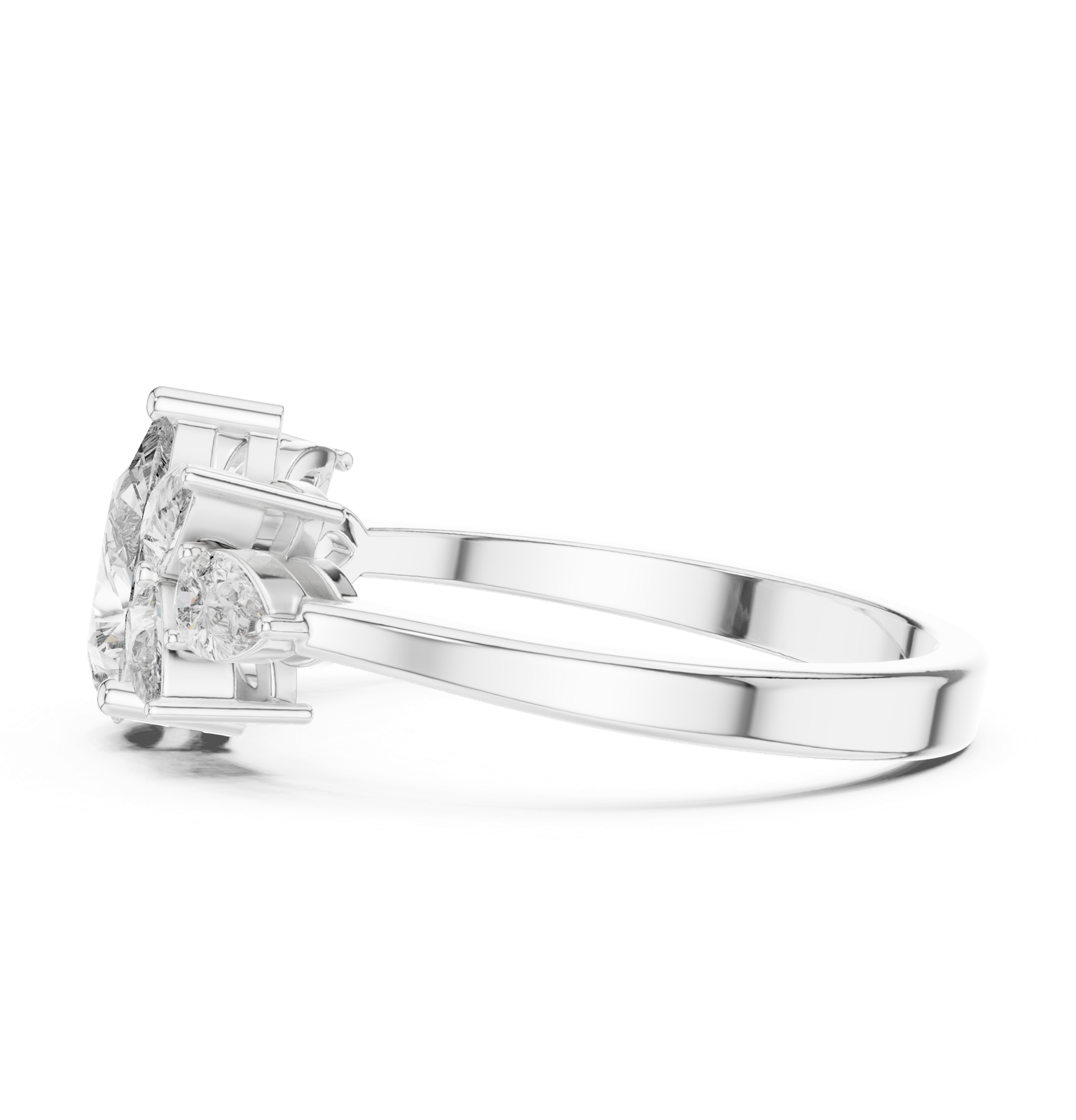 Gold Ring AVBLR-132, White Gold, view 3