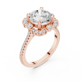 Gold Ring DDLR-331, Rose Gold, view 2