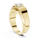 14K Solid Gold Lab Diamond Solitaire Ring, Yellow Gold, view 1