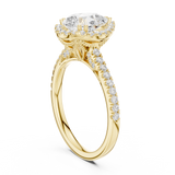 Gold Ring DDLR-255, Pear center stone, Yellow Gold, view 1