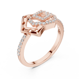 Gold Ring LR-01 (55), Rose Gold, view 2