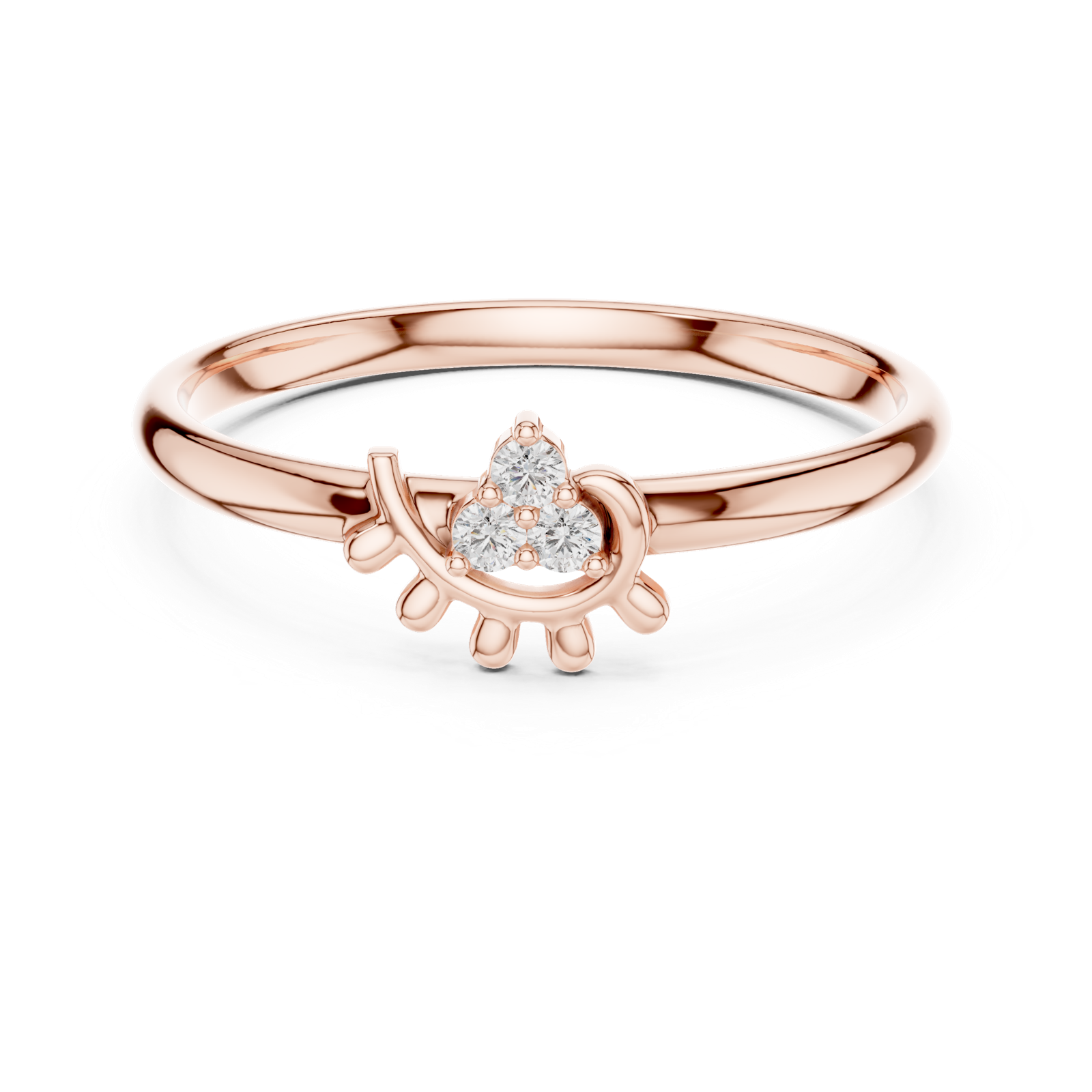 Gold Ring 1 (264), Rose Gold, view 4