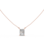 Gold Jewelry DDPO-001, Radiant center stone, Rose Gold