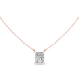 Gold Jewelry DDPO-001, Radiant center stone, Rose Gold