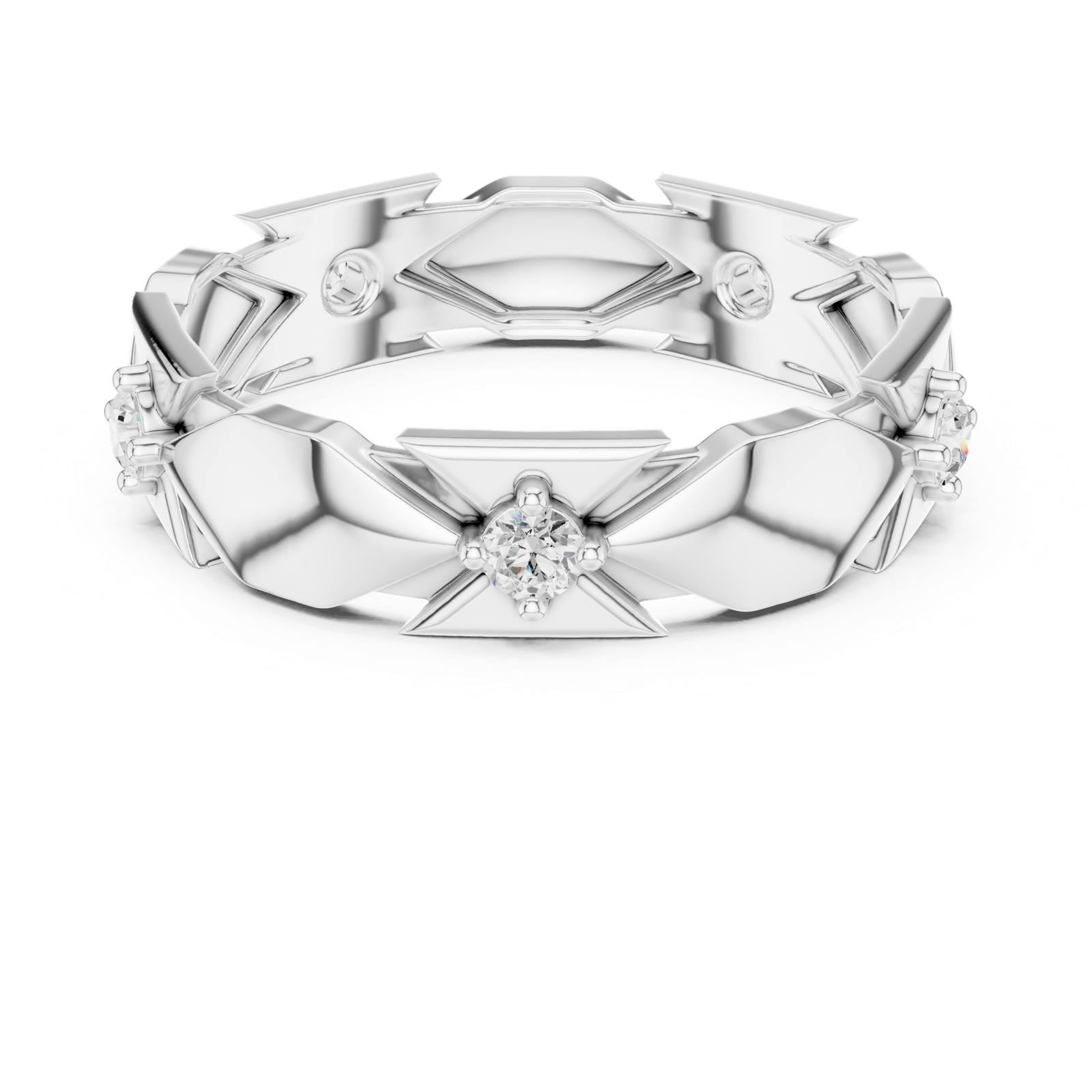Gold Ring L22-R4, White Gold, view 4