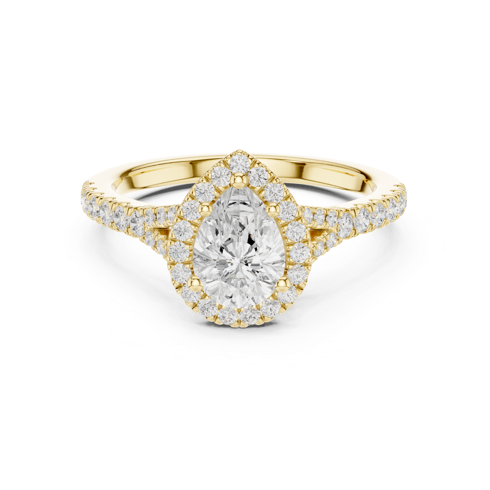 Gold Ring DDLR-911, Yellow Gold, view 4