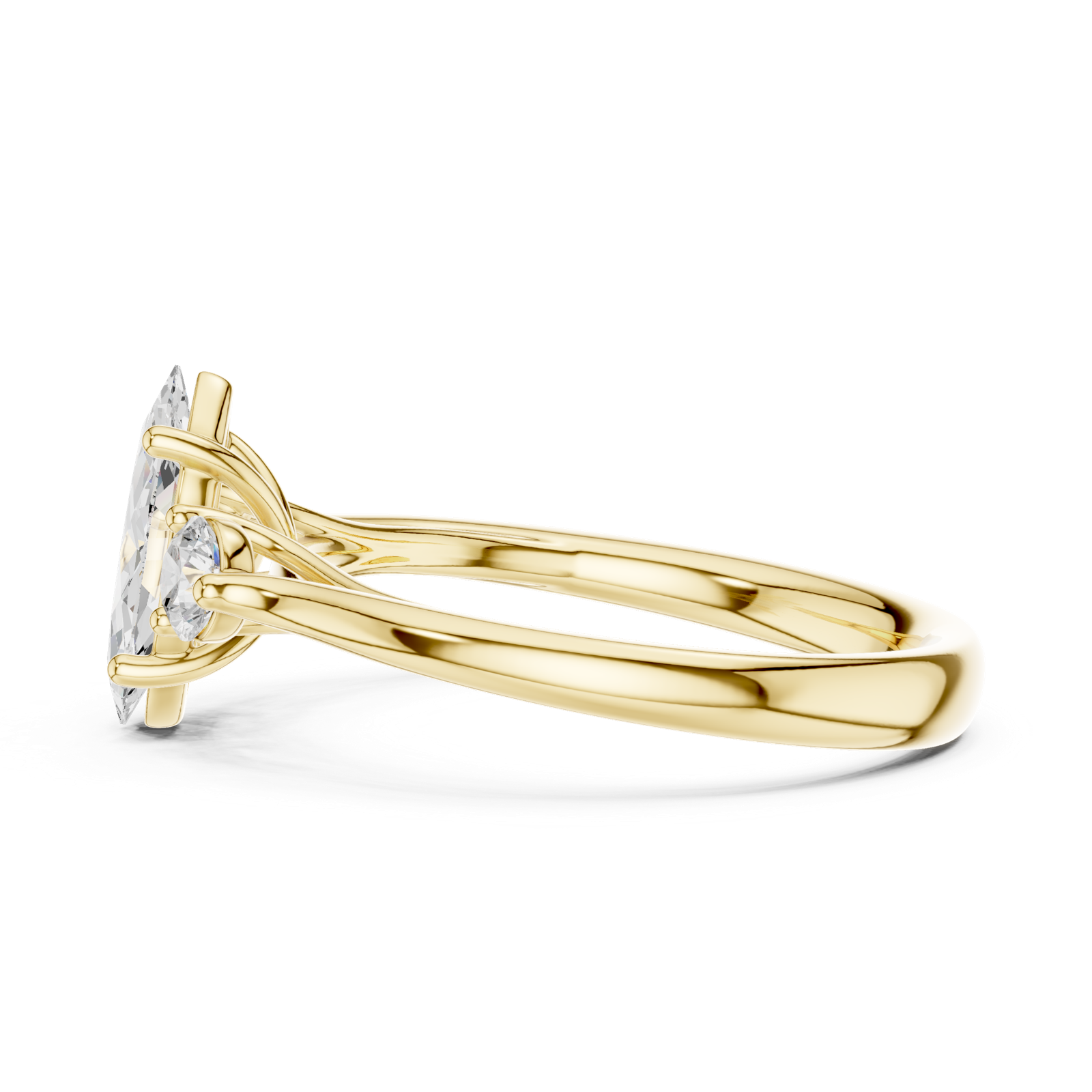 Gold Ring DDLR-726, Yellow Gold, view 3