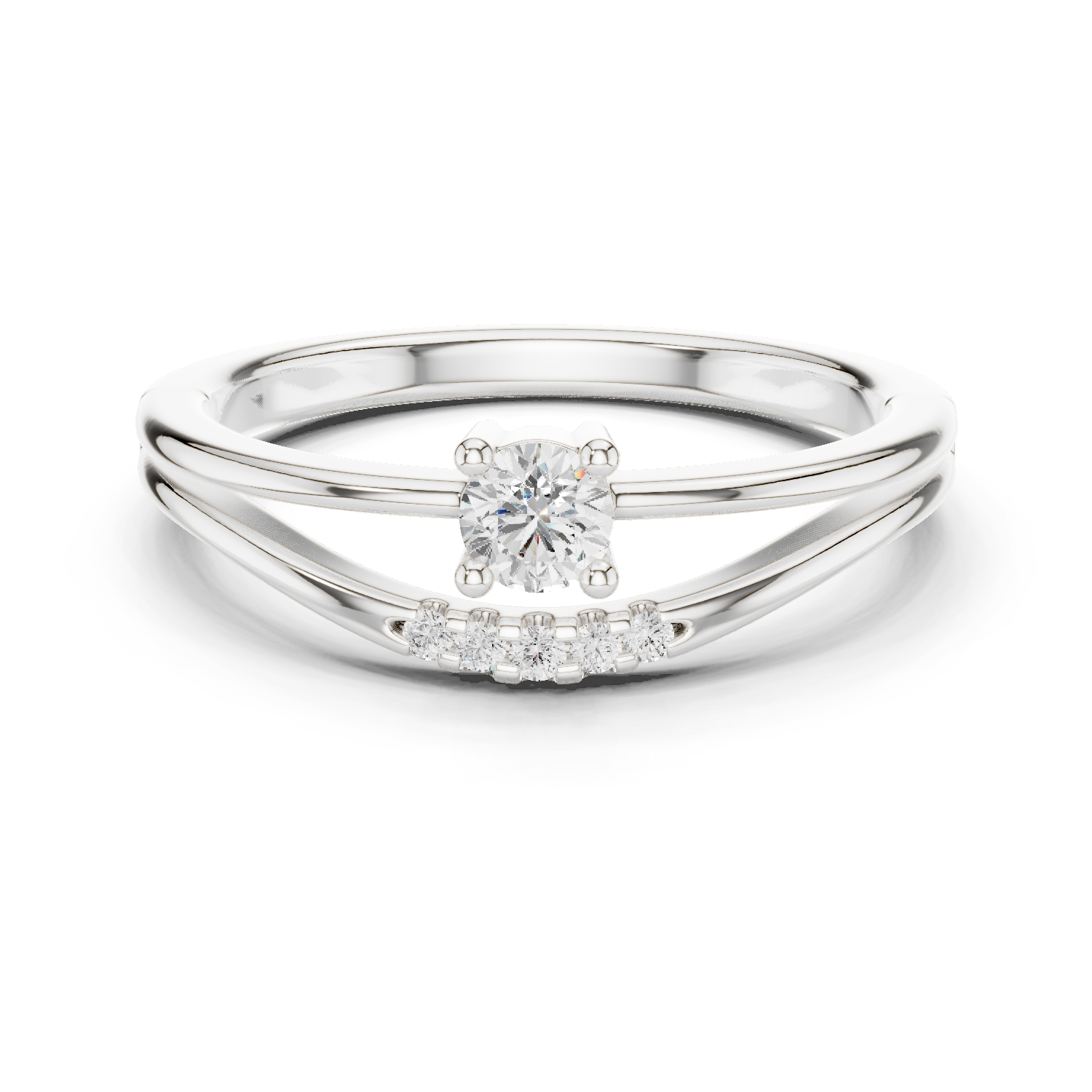Gold Ring DDLR-830, White Gold