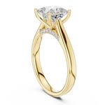 Gold Jewelry L36-18, Princess center stone, Yellow Gold, view 1