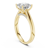 Gold Jewelry L36-18, Princess center stone, Yellow Gold, view 1