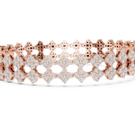 14K Solid Gold Lab Diamond Bracelet, Rose Gold, view 3