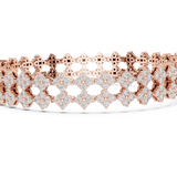 14K Solid Gold Lab Diamond Bracelet, Rose Gold, view 3