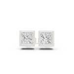 Gold Jewelry DDER-001, Princess center stone, White Gold