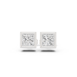 Gold Jewelry DDER-001, Princess center stone, White Gold