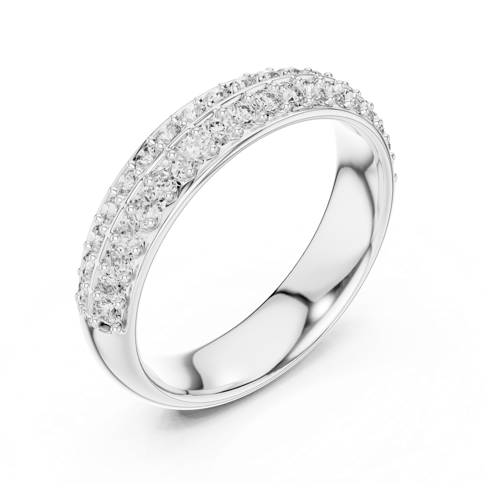 Gold Ring L03-549, White Gold, view 2