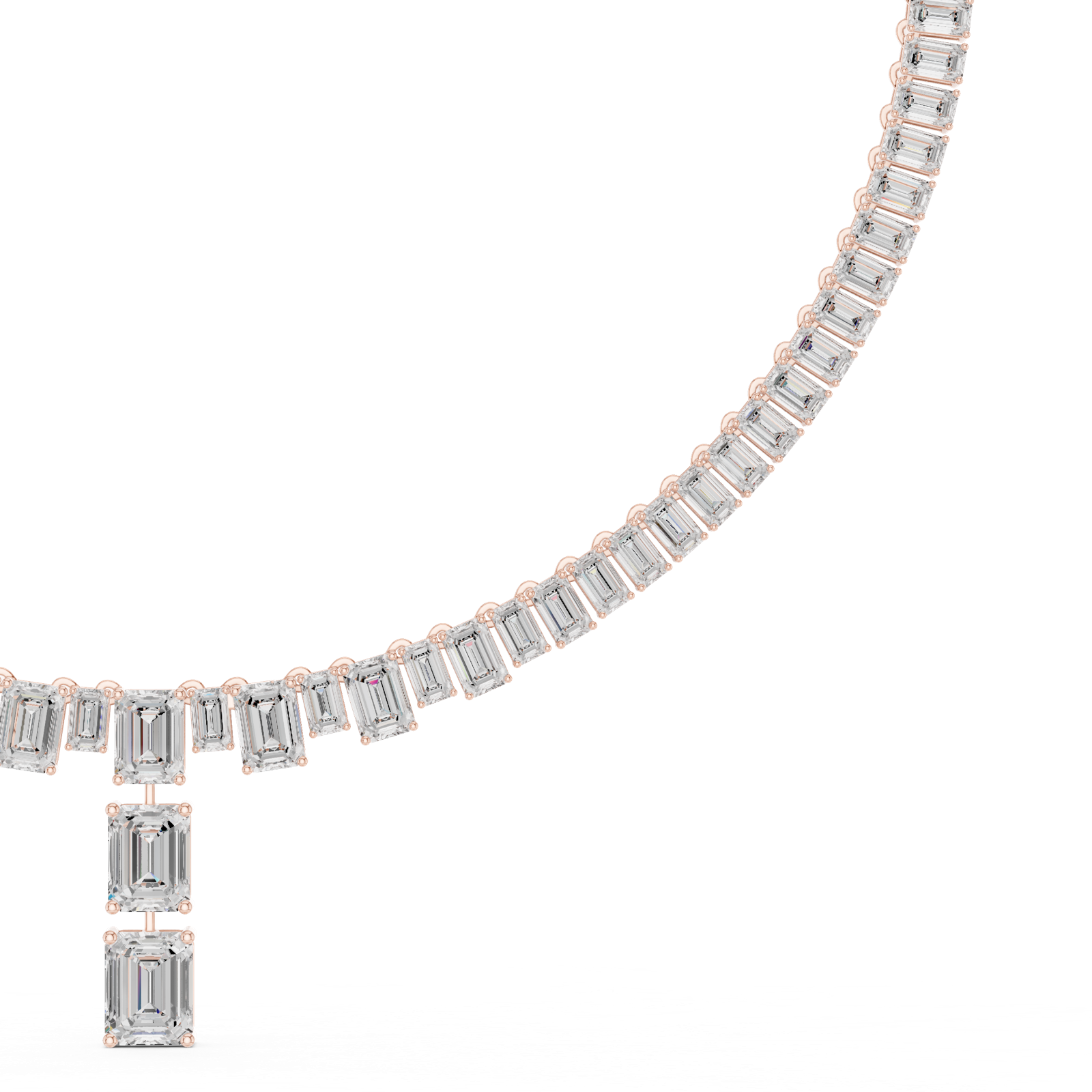 Gold Necklace SBWN (9), Rose Gold, view 3