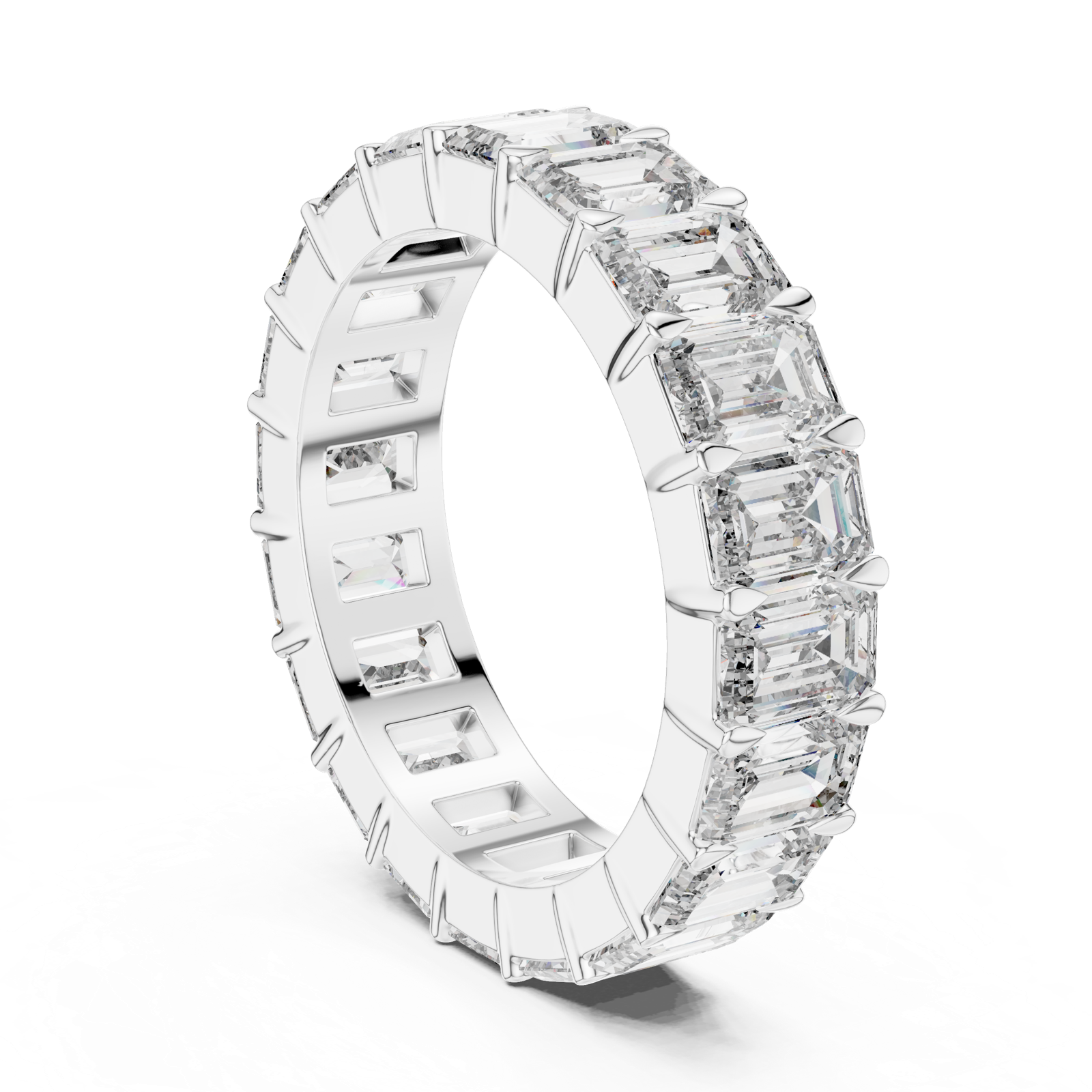 Gold Ring LR-0042, White Gold, view 1