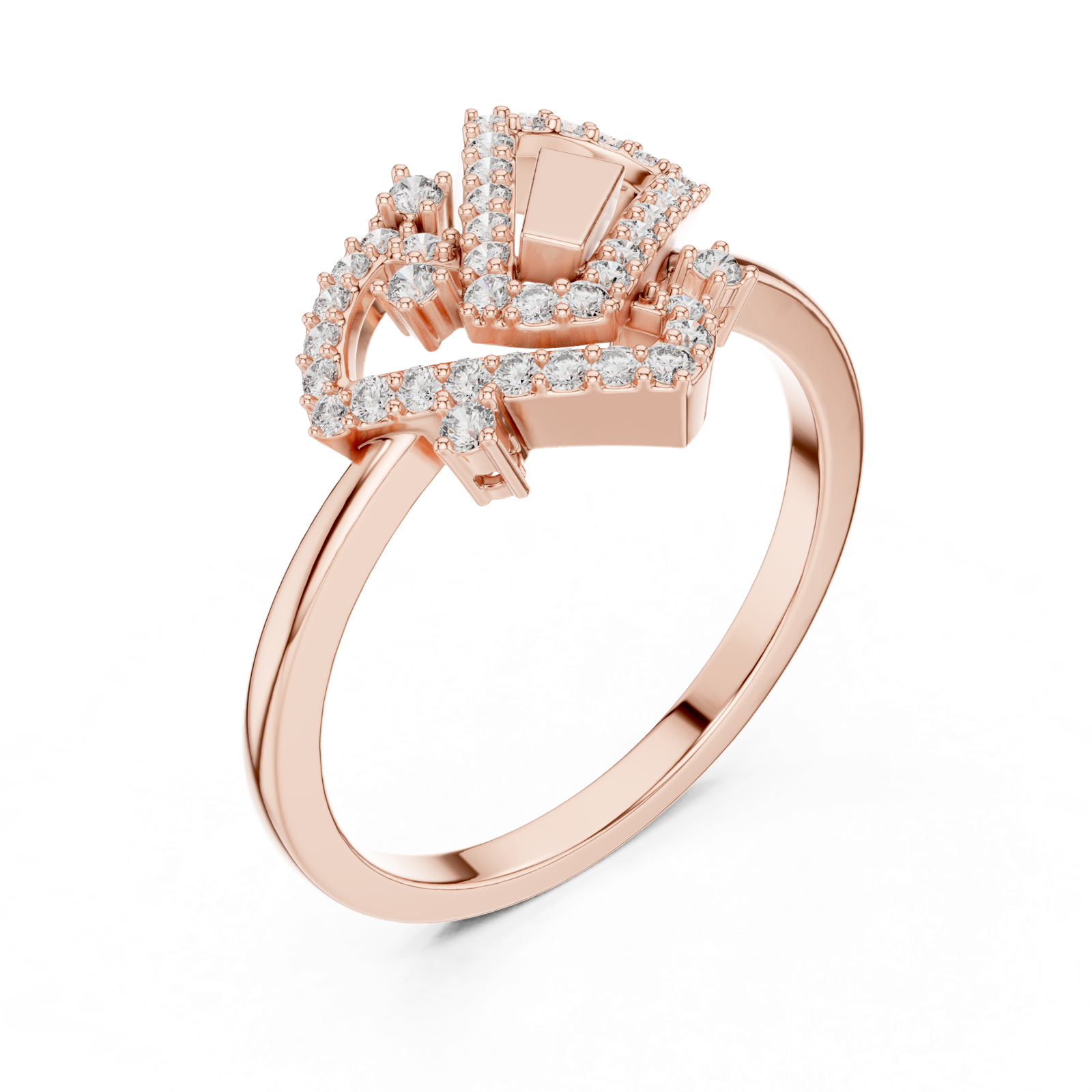 Gold Ring LR-01 (63), Rose Gold, view 2