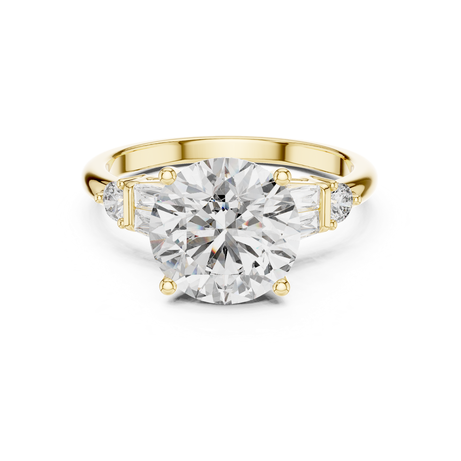 Gold Ring DDLR-157, Yellow Gold, view 4