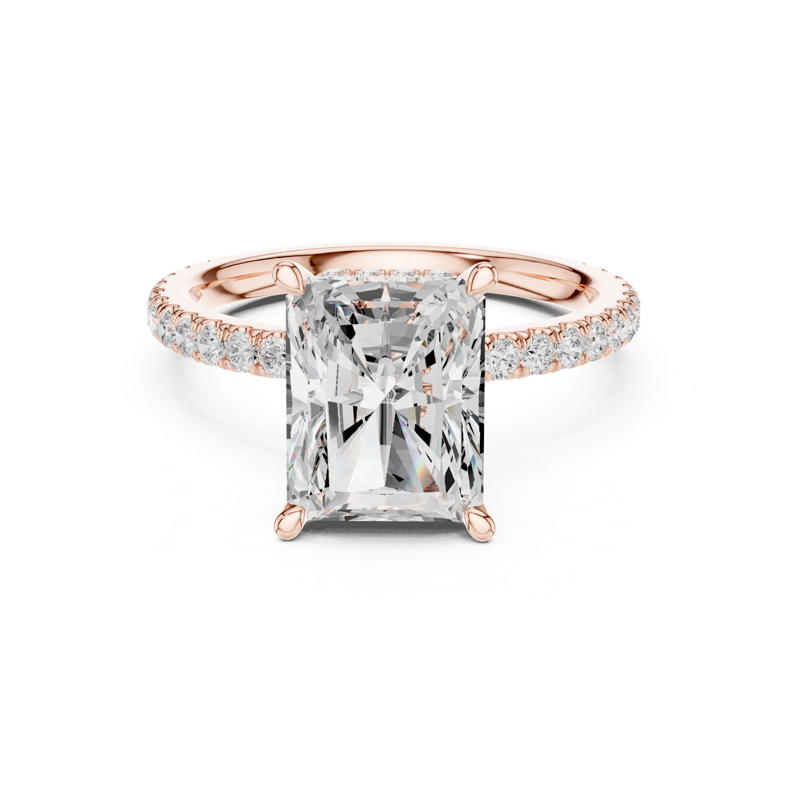 Gold Ring DDLR-1019, Rose Gold, view 4