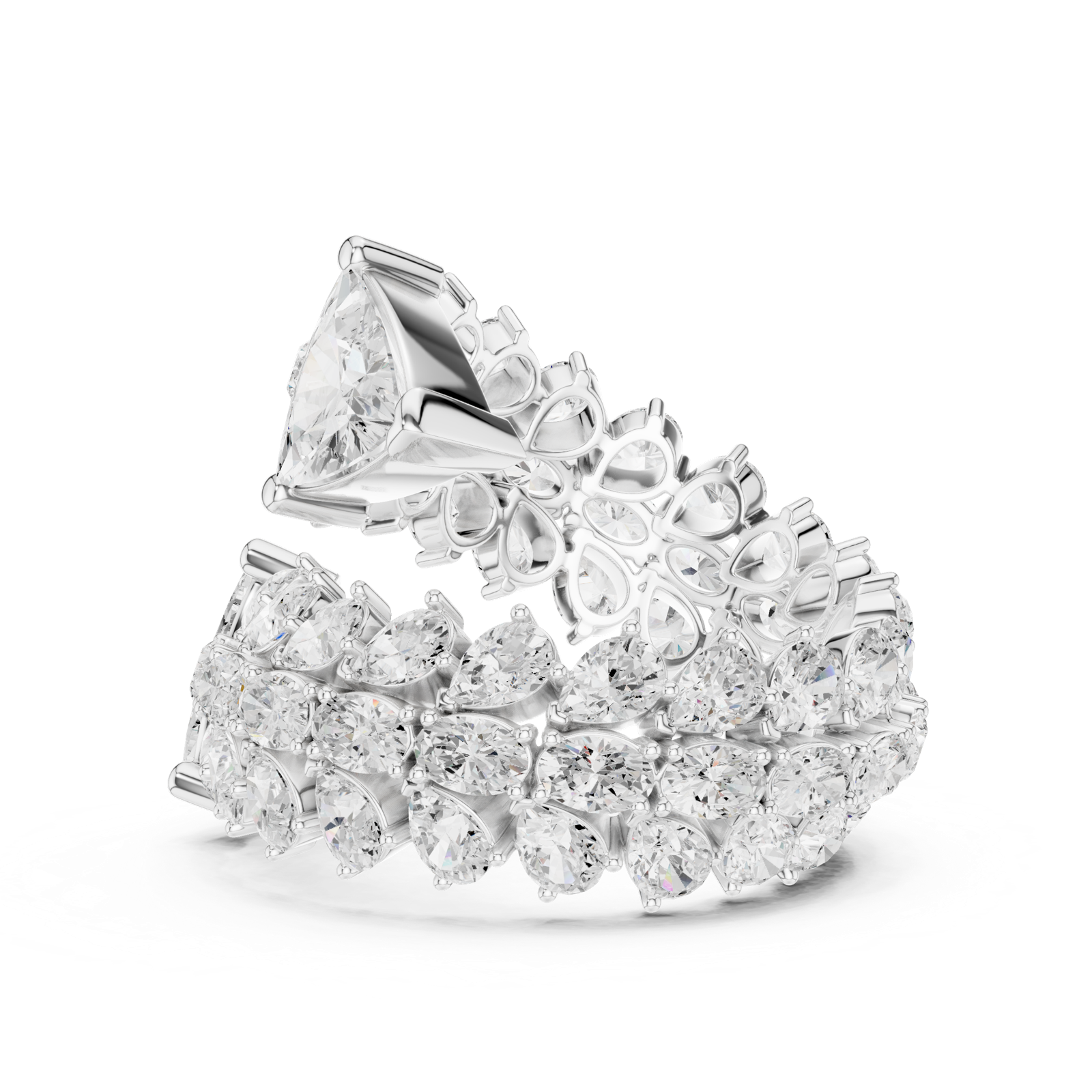 Gold Ring DDLR-845, White Gold, view 3