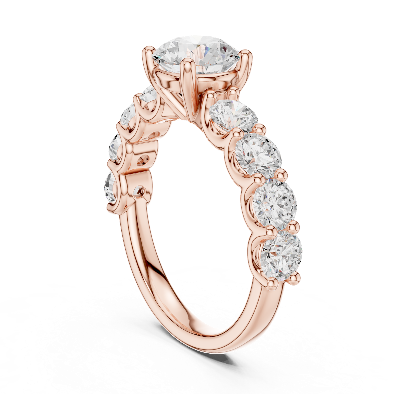 Gold Ring DDLR-657, Rose Gold, view 1